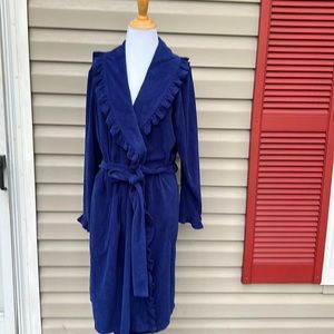 Adonna Sleepwear womens  navy fleece robe